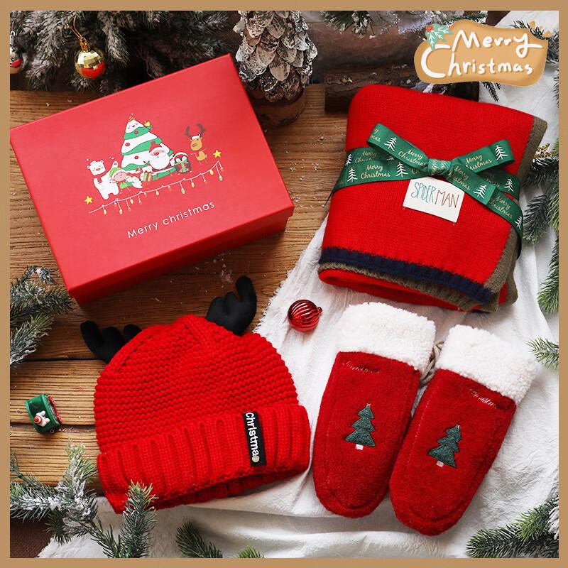 Three Dolphins Christmas Hat, Scarf & Gloves 3-Piece Gift Set