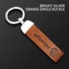 Volkswagen Car Emblem Cowhide Keychain Key Holder For VW Golf Amarok T5 Phaeton GTI Teramont ID3 Tiguan Passat b6 Key Ornaments BO0