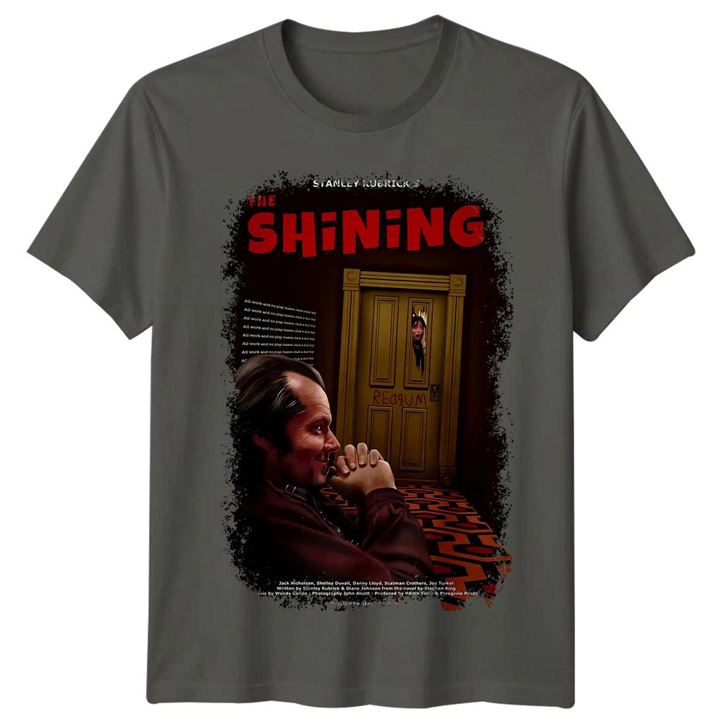 The Shining TShirt Unisex Summer Stanley Kubrick Classic Horror Movie Retro Graphic Short Sleeve Streetwear Fan Tee