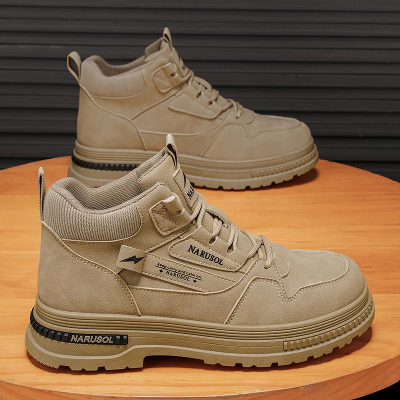 Martin boots men's shoes breathable outer protection high-top tooling shoes British retro thick-soled non-slip sports short boots