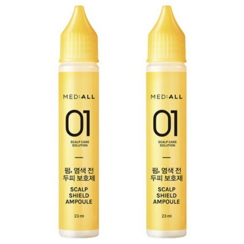 MEDIALL Kopfhautschutz-Ampulle 23ml – Kopfhautschutz vor der Coloration & Dauerwelle für Haarfarbe und chemische Behandlungen 2pcs