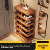 Shoe Rack, Wooden Multi-layer Shoe Rack, Household Living Room, Double-layer Shoe Cabinet, Rental House Shoe Rack, Small Apartment Door Shoe Rack