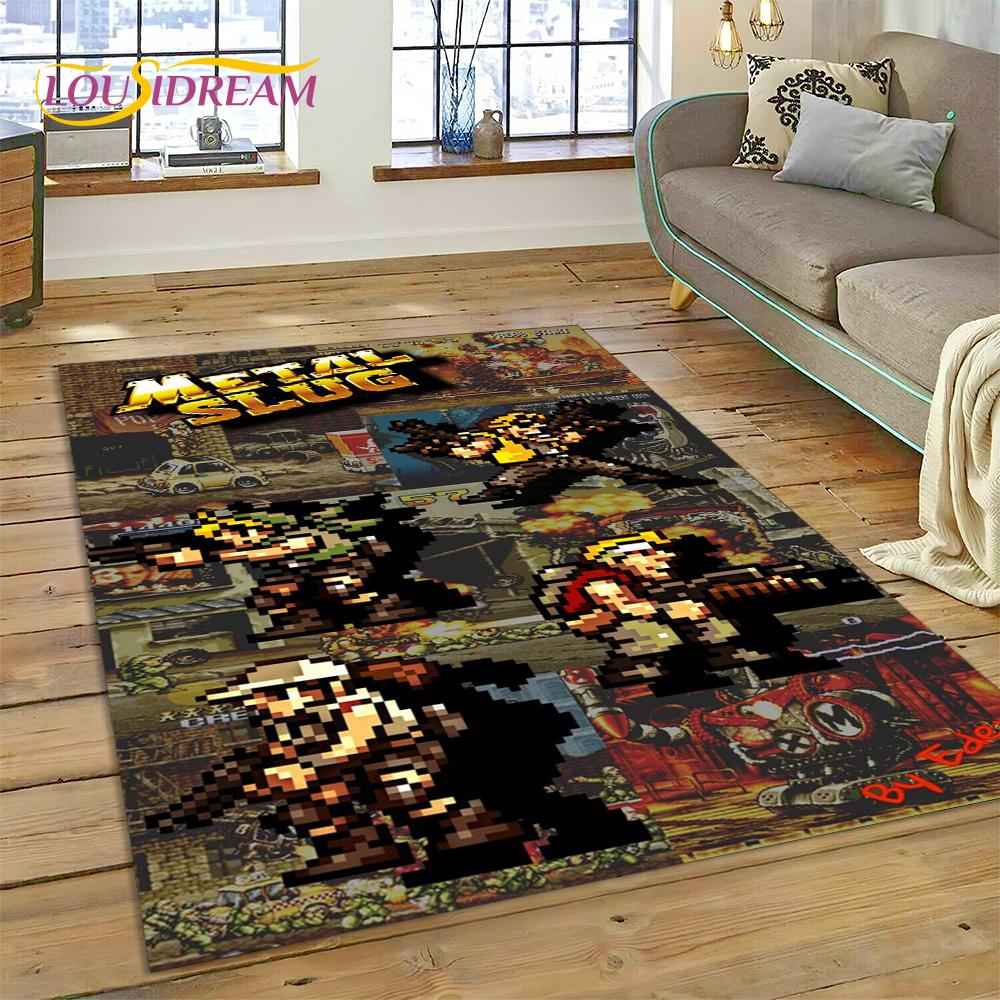 Metal Slug Retro Game Cartoon Customized Rug Carpet for Living Room Bedroom Decor,Non-slip Decoration for Sofa Doormat Gift Kid