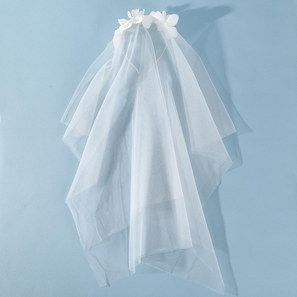 White Tulle Bow Veil Hairpin Pearls Wedding Bachelorette Hen Party Elegant Bridal Veil Hair Clip Gifts Women Hair Accessories