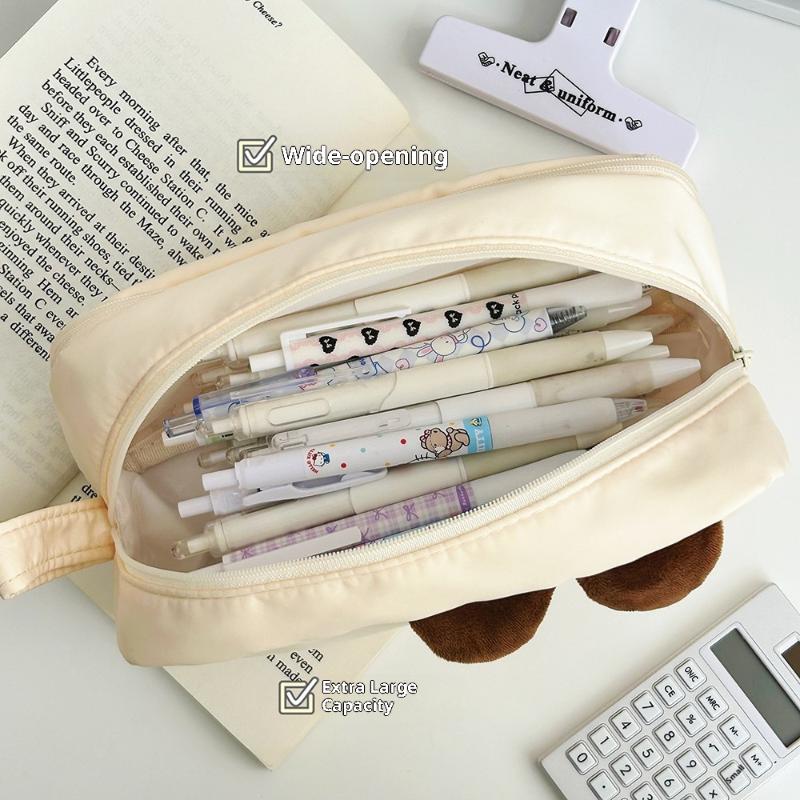 Cute Pencil Case Pens Pouch Large Capacity Simple Aesthetic Bag Organizer Office School Supplies For Student Stationary