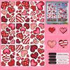 Kunshangpin Heart Diamond Double-Sided Glass Sticker - Removable & Adhesive-Free
