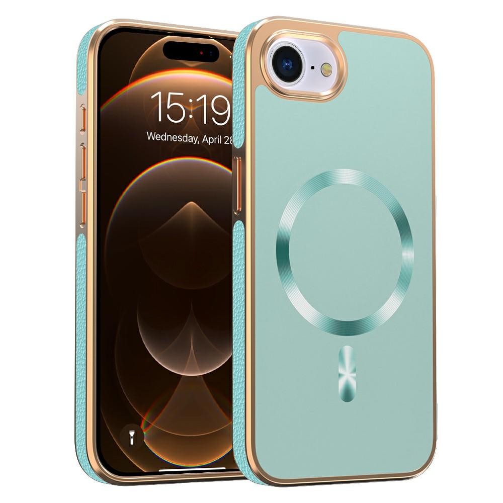 For iPhone 16e Magnetic Case Electroplating Anti-Drop TPU+PC Phone Back Cover