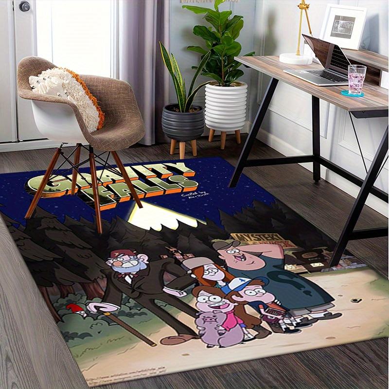 3D-gedruckter Gravity Falls, Mystery Shack, Kiefern Anti-Rutsch-Teppich - Maschinenwaschbarer Büro-Teppich für Wohnzimmer, Schlafzimmer, Büro - Mehrere Größen