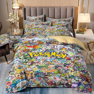 3D Printed Pikachu Bedding SetPokemon Duvet Cover Pillowcase For Kids Boy GirlAnime Charmander Quilt Duvet