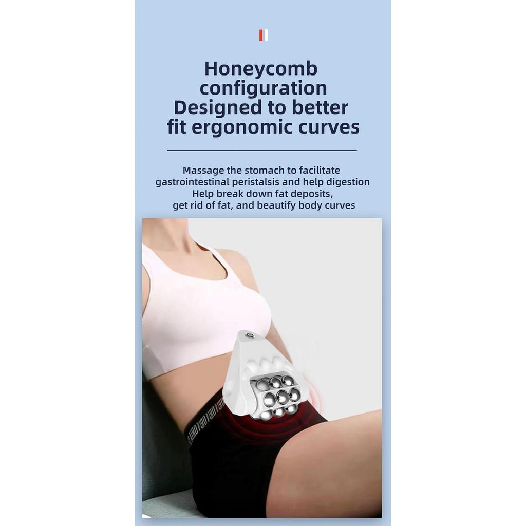 3-in-1 EMS Massage Roller Microcurrent Heating Vibration Body Shaping Weight Loss Professional Fatigue Relief Device