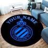 Club Brugge KV Custom Name Round Area Rug,Carpet Rug for Living Room Bedroom Sofa Playroom Decor,Non-slip Floor Mat