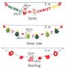 Fabric Xmas Ornaments Hanging Banner Christmas Decoration Party Supplies Christmas Pull Flag