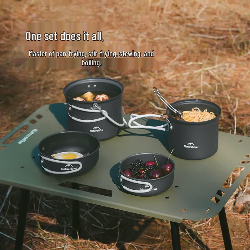 Naturehike 4-in-1 Upgraded Hiking Camping Cooking Set