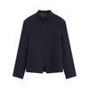 TAOP Dámský Ležérní Minimalistický Blazer s Vysokým Límcem Jednobarevný Dlouhý Rukáv Kancelářské Svrchní Oblečení