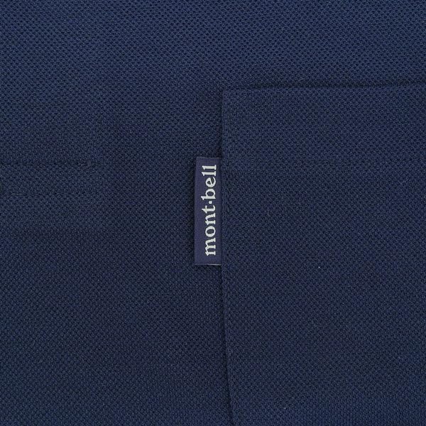 montbell wickron long sleeve polo shirt mens 1114230 navy