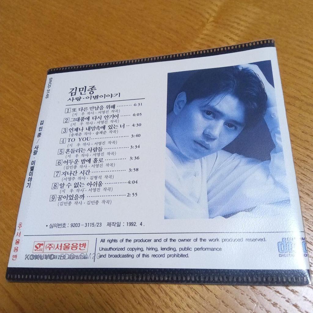 [USED] Kim Min Jung 1st Album "Love and Breakup" CD