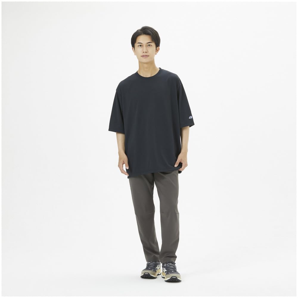 MIZUNO BUDDY Tech Shield Tapered Pants, Windproof and Stretch, Men's Ash Black, Size L