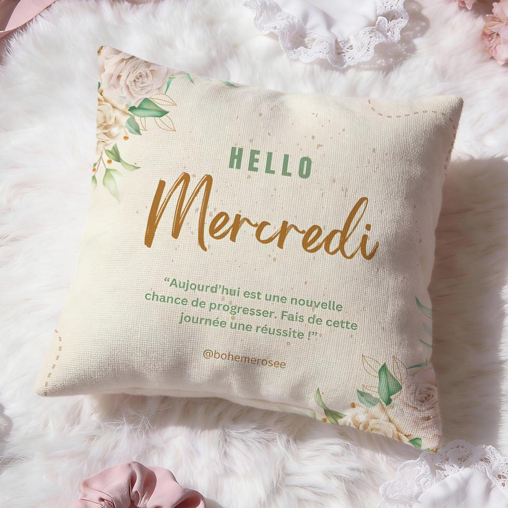 Brand M-Mardi MercrediS Cushion Cover Premium Comfort Reversible Pillow Cove -Two In One Design for Any Room & Car Interior