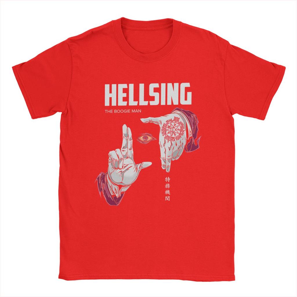 Casual Hellsing The Boogies Man T-Shirt for Men Crewneck 100% Cotton T Shirt Short Sleeve Tee Shirt Adult Tops