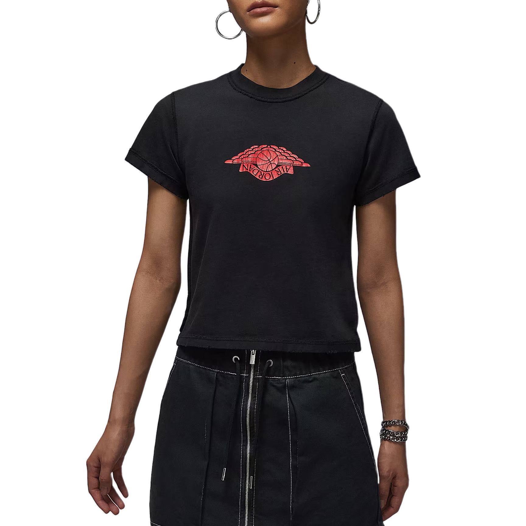 

Jordan Редкая серия Air Простая удобная футболка-пуловер с коротким рукавом Женские футболки IH2485010 S