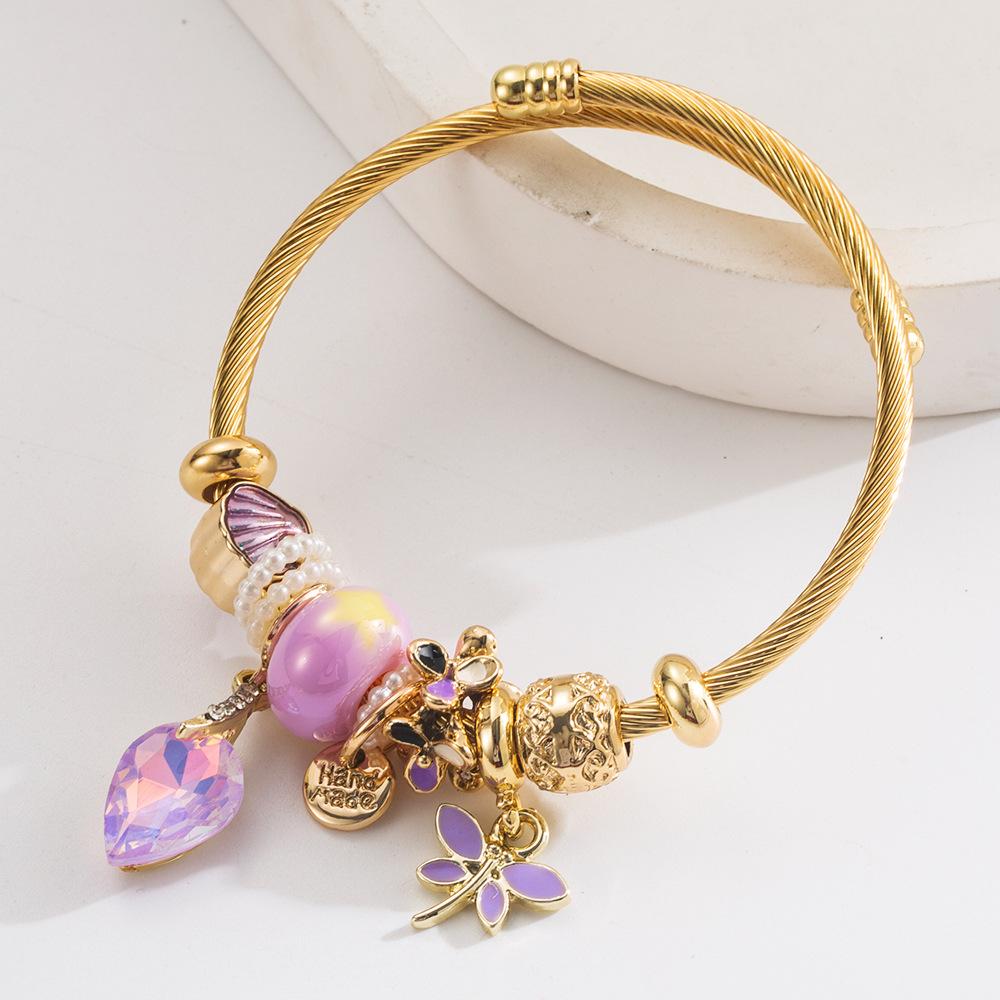 Bracelet for Women, Elegant and Unique Letter Dragonfly Pendant Bracelet, Versatile Friendship Bracelet
