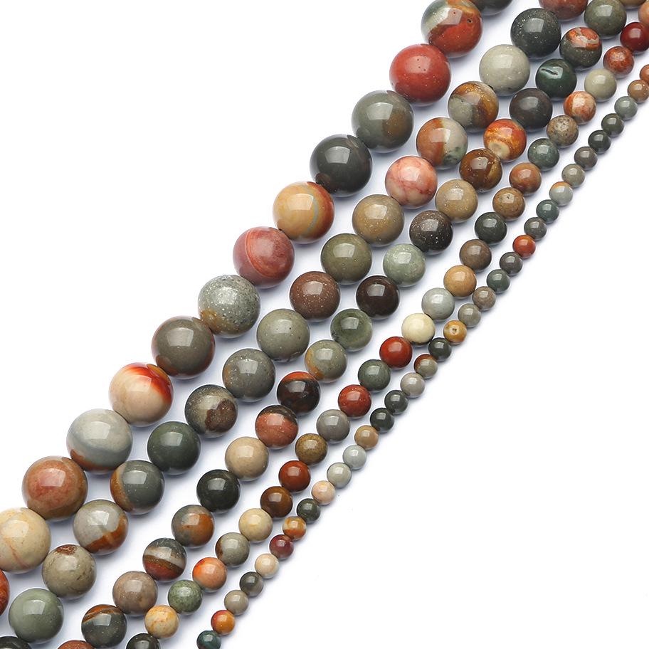 Handmade Natural Marine Stone Beads for DIY Jewelry