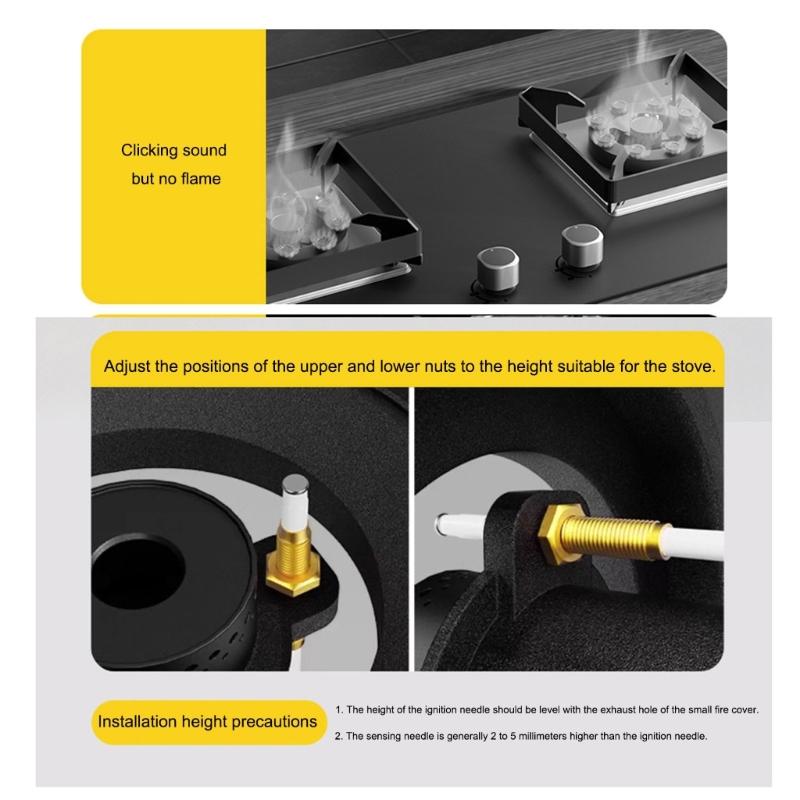 Rustproof Gas Stove Grill Igniter Induction Needle Replacement Gas Heater Repair Generator Replacement Accessories