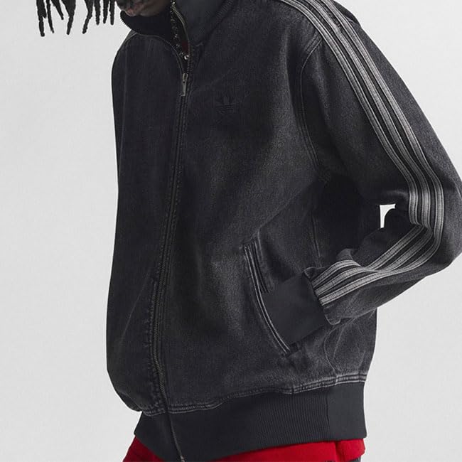 adidas Originals Firebird Trainingsjacke Schwarze Jeansjacke KD1516 Jeans Herren [M-Schwarz (KD1516)]