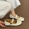 Flat Silver Mary Jane Shoes Women's Shoes New Round Head Commuting Versatile Light Mouth Single Shoes