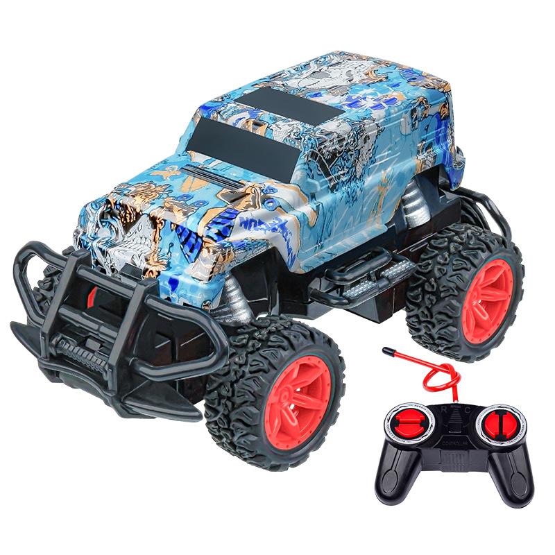 1:43 Scale Wireless Four-way Remote Control Car, Off-road Climbing Children's Racing Car, Graffiti Off-road Remote Control Toy Car