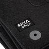 Tapis De Sol - Logo - Seat Ibiza KJ - Velours Noir - 4 Pièces - Antidérapant Et Imperméable