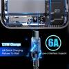Cablu USB tip C de 120W cu afișaj LED Cabluri de încărcare super rapidă USB A/USB C la cablu de date tip C pentru iPhone Samsung Xiaomi