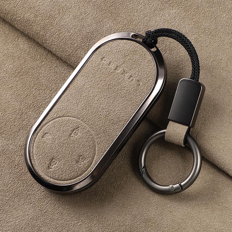 For LUXEED R7 Car Key Case Cover Set Zhijie S7 All-inclusive Flip Fur Hongmeng Zhixing Pure Electric Buckle Suede Case