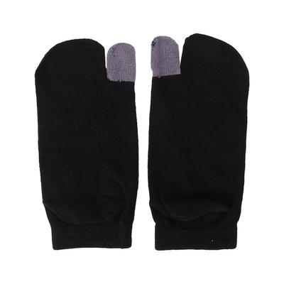 Fashionable Two Toe Socks Breathable Finger Socks Sweat Absorbing Pure Color Ankle Socks