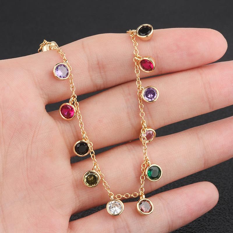 

Jewelry Women S Necklace South American Style Color Matching Glass Stone Pendant Personalized Earrings Necklace