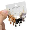 Set of 3 Cartoon  Ear Studs Animal Shaped Earrings Stylish Dangle Drop Earrings for Women and Girls Party Jewelry
