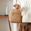 Women's Crossbody Bag Small Trendy PU Leather Shoulder Purse Casual Versatile Vintage Round Phone Bag Travel Daypack