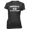 Property Of My Boyfriend Womens Ladies Funny Slogan Mens Kids T Shirt