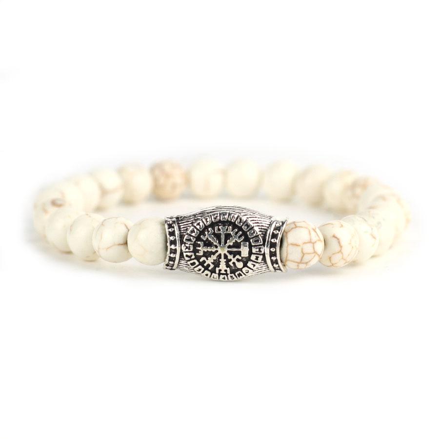 Noter Retro Men Bracelet 8mm Stone Beaded Braslet 5 Colors Available Meditation Healing Viking Hand Accessories Pulseria Hombre