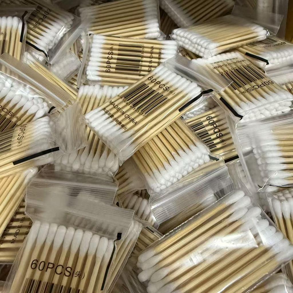 100 Double-Headed Disposable Cotton Swabs for Makeup Removal and Ear Cleaning