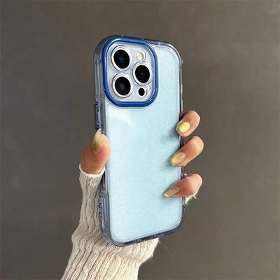 Custodia Protettiva Trasparente con Glitter Stile Semplice per IPhone 16 Plus 15 Pro Max 14 13 12 Promax Custodia per Telefono Airbag Arrotondato Anti Caduta Nuova Custodia Jelly