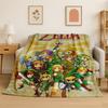 Classic Game Z-Zelda Cartoon Link Flannel Blanket Soft Warm Throw Blanket for Bedroom Living Room Bed Travel Camping Picnic