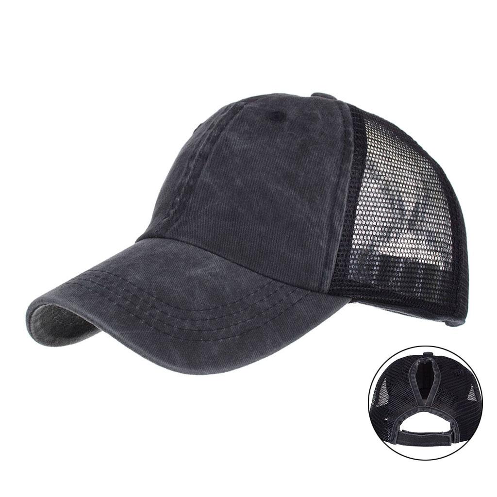 

Весенне-летний новый продукт светлая версия цветной конский хвост отверстие стирать сетчатая кепка бейсболка солнцезащитный козырек открытый солнцезащитный козырек Adjustable чёрный