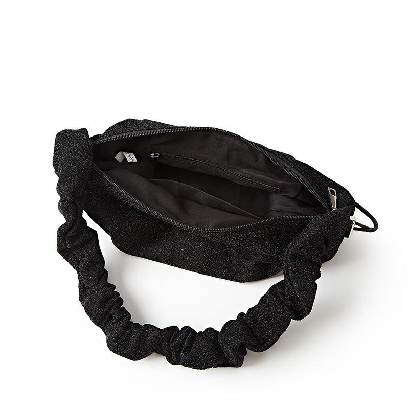Textured Pleated Dumpling Bag Casual Crossbody Bag Large-capacity Single-shoulder Underarm Bag for Women