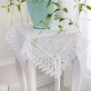 Glass Yarn Embroidery Tablecloths Pastoral Transparent Lace Restaurant Tablecloth Hollowed Out Tv Cabinet Decoration Cover Towel