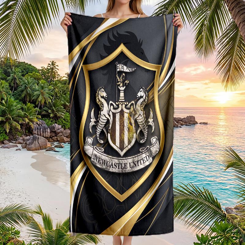 Asciugamano da Spiaggia Calcio Newcastle United Morbido Microfibra Asciugamano Estivo Asciugatura Rapida Assorbente per Spiaggia Piscina Viaggio