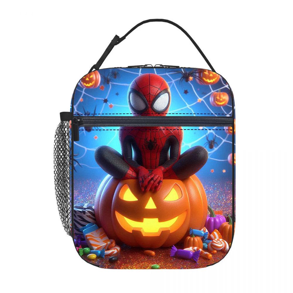 Spider-Man Lunch Bag Anime Cartoon Tote Bag Student Bento Bag Aluminum Foil Thermal Insulation Meal Bag Lunch Box Bag