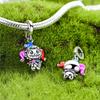 Copper Rabbit Fox Bear Charms Beads Fit Original Bracelet Charm Diy Jewelry Doll Series Pendants Dangle Gift For Woman