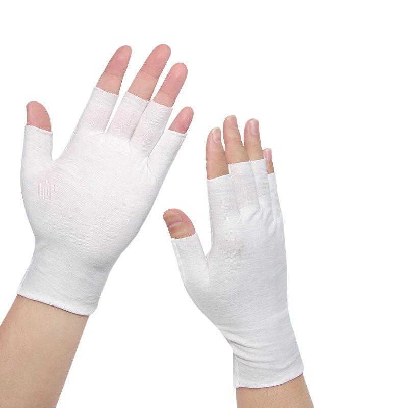 Anti UV Gloves Gel Professional Protection Gloves For ManicuresProtect Hands Nail Art Stretchy Fingerless Glove For Home Outdoor