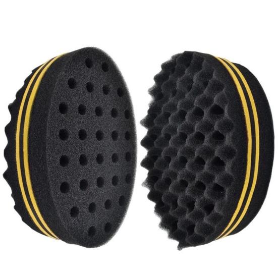 Oval Shape Double Sides Magic Curl Coil Brush Natural Afro Hair Sponge Twist Tool